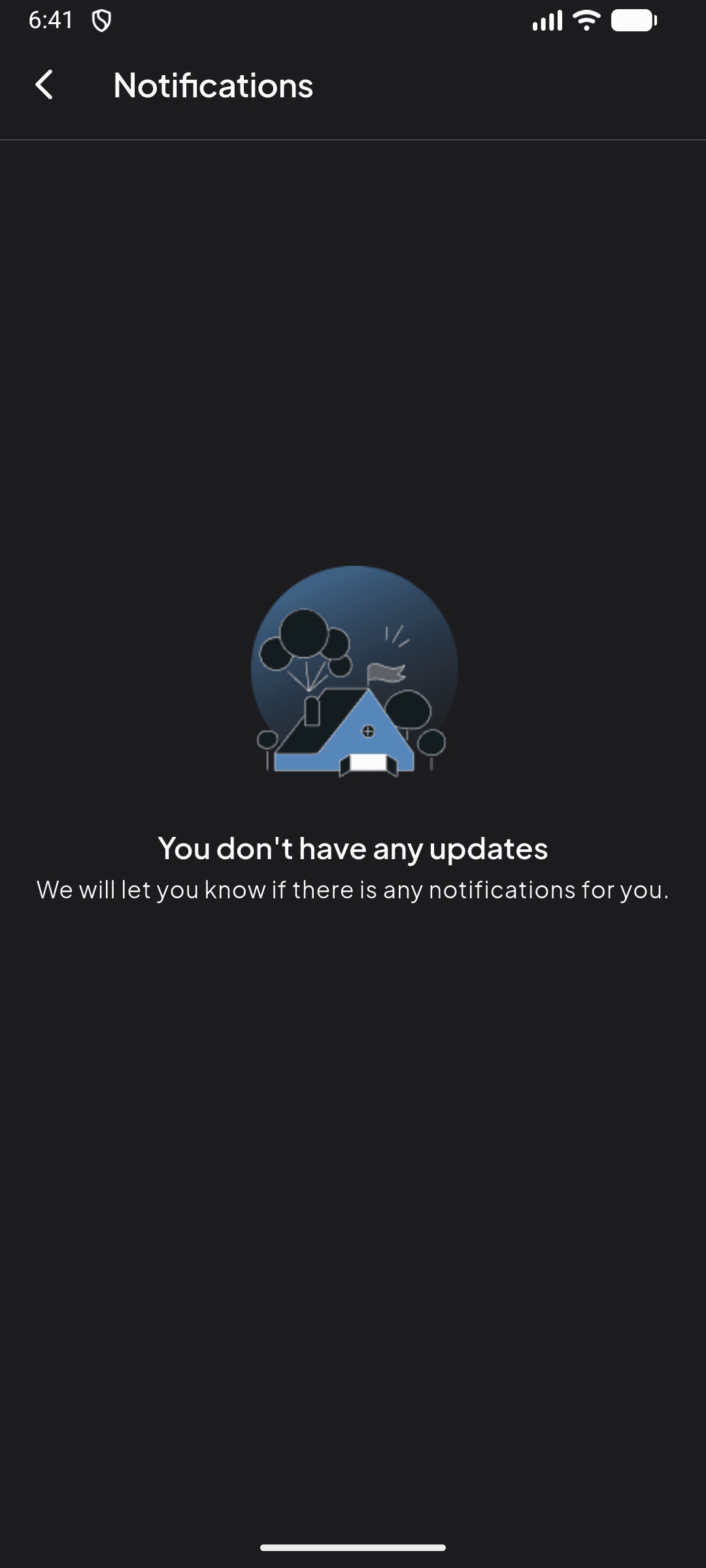 Notifications screen