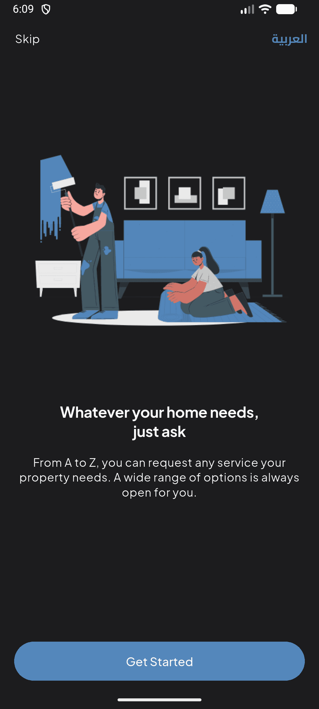Onboarding slide 3 - Home Services